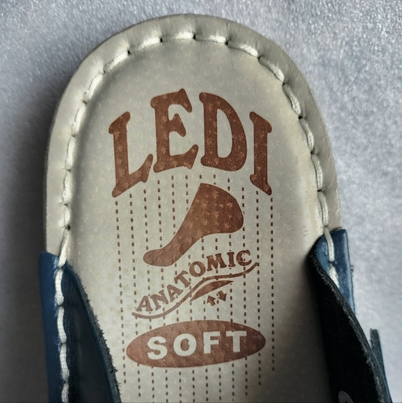 Ledi Anatomic comfort clogs slip on blue sandals size 5.5 - Picture 5 of 6